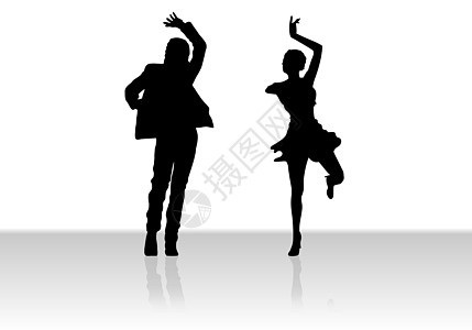 情侣舞蹈教学插图男人舞厅讲师老师热情活动拉丁女孩图片