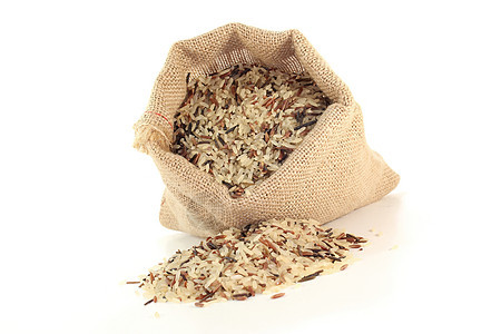 袋中多彩大米进口袋装芳香野米水稻出口密封白色栽培食物图片