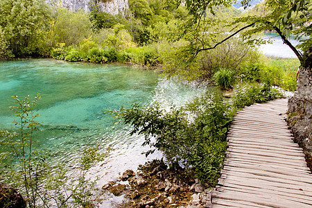 克罗地亚普利维卡湖的木环路-克罗地亚图片