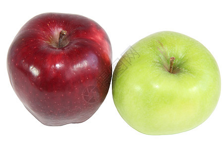 绿苹果和红苹果甜点绿色水果红色茶点背景图片