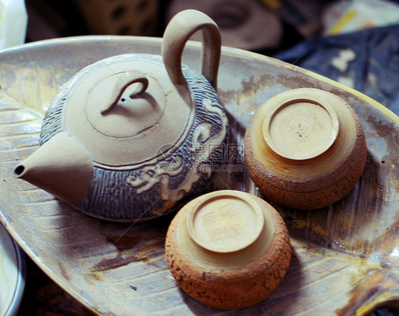 中国陶瓷器皿艺术品手绘茶杯半成品瓷器茶壶民间制品艺术家图片