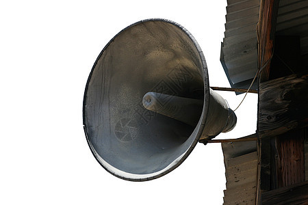扩音器房子扬声器公告喇叭通讯民众演讲白色管子蓝色图片
