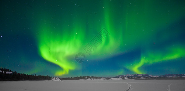 北极光蓝色阴影天文学场地粒子天空冻结童话宇宙雪景图片