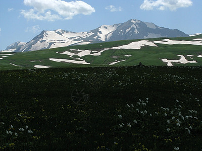 阿尔卑斯山草原草甸旅游路线距离旅行冰川山脉高山天空风景图片