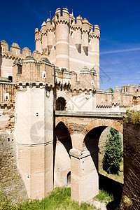西班牙卡斯蒂利亚和里昂塞戈维亚省可口城堡工事旅行世界历史历史性防御外观据点古柯建筑物图片