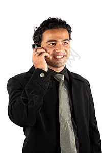 手机上的印度商务人士行政微笑商务主席伙计们男性电话人员经理男人背景图片