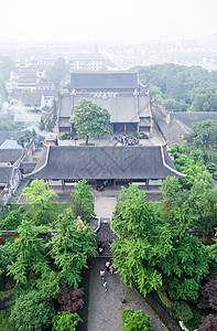 中国苏州市空中航向植物烟雾建筑物吸引力宝塔住宅寺庙花园房子天线图片