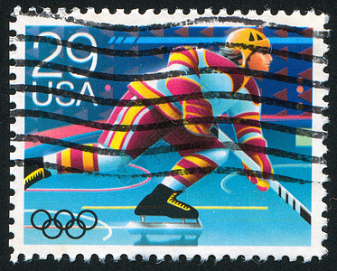 曲棍球历史性玩家邮票海豹邮资集邮明信片游戏运动员溜冰场背景图片