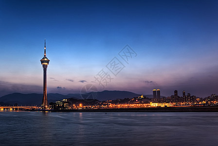 夜里澳门市风景图片