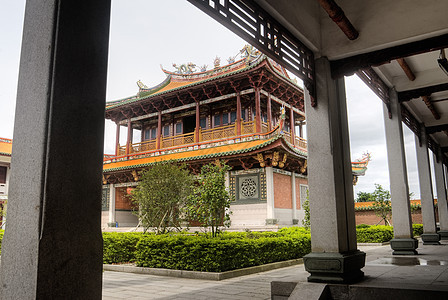 中国寺庙和走廊图片