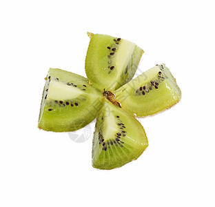 切开的千果子 种子便显露出来绿色宏观食物奇异果营养水果热带饮食甜点图片