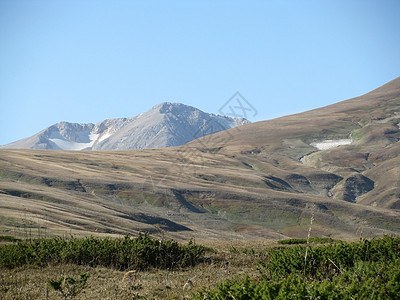 腊果纳基高原背景登山山脉文件距离植物群高山全景植被冰川图片