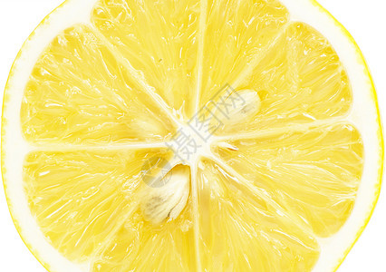 柠檬单十字部分 白底孤立于白底白色摄影食物宏观工作室照片肉质水果黄色活力图片