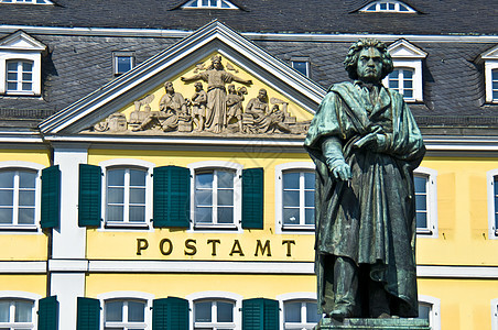 贝多芬音乐家历史纪念碑货车作曲家邮政艺术城市青铜雕像图片