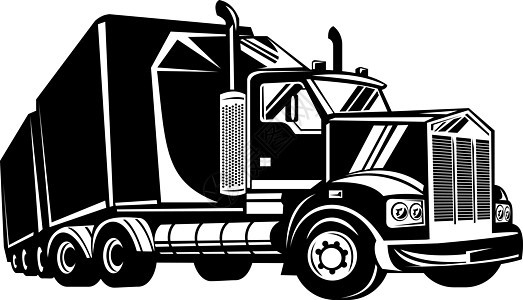 集装箱货车运输货运插图车辆工业背景图片