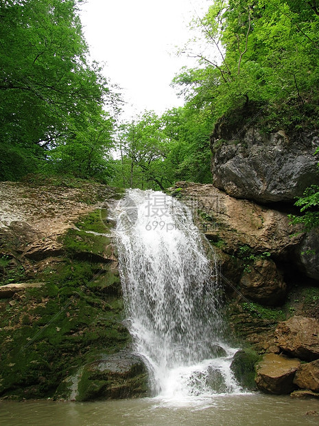 瀑布全景旅行石头频道背景风景自然保护区树木岩石对象图片