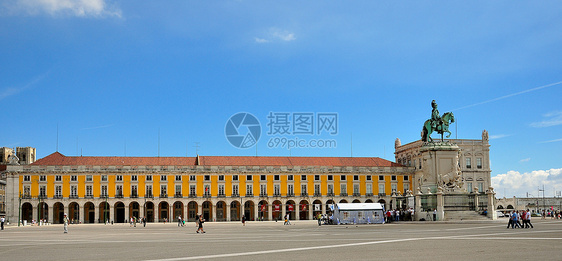 里斯本商业广场国王建筑学城市文化雕塑爬坡骑士建筑男人正方形图片