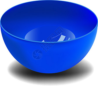 塑料碗蓝色陶器厨房图片