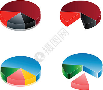 图表图数学馅饼插图商业背景图片