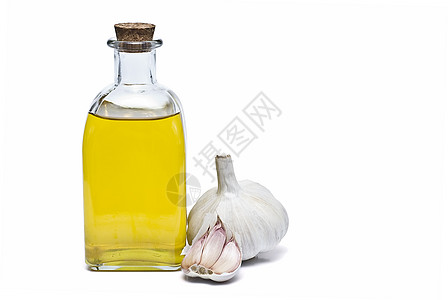 地中海香料和橄榄油辣椒敷料瓶子美食胡椒豆子树叶食物烹饪桂冠图片