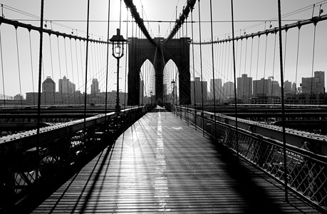 美国纽约市曼哈顿布鲁克林大桥外观市政建筑学建筑物地标风光旅行景观建筑桥梁图片