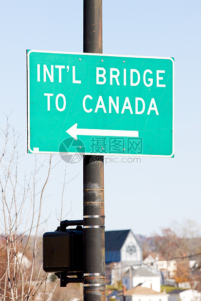 加拿大边境 加莱 缅因州 美国图片