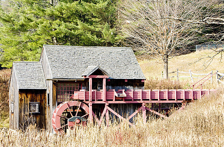 美国佛蒙特州吉霍尔附近建筑物旅行外观乡村农村世界磨坊位置建筑建筑学图片