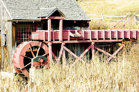 美国佛蒙特州吉霍尔附近农村建筑乡村旅行建筑物磨坊位置建筑学轮子车轮图片