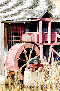 美国佛蒙特州吉霍尔附近世界轮子建筑学磨坊农村外观乡村车轮位置建筑物图片