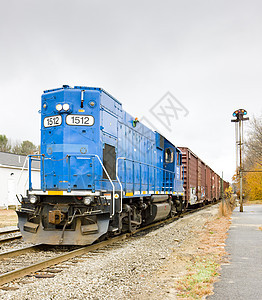 美国缅因州南巴黎 美国缅因州信号外观火车装置引擎牵引交通工具铁路运输柴油机列车图片