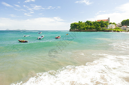 格林纳达Sauteurs湾血管旅行船舶渔船海湾外观水手风景天堂海景图片