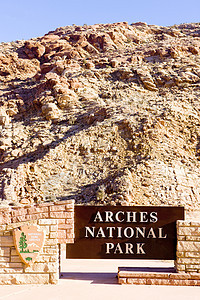 入口 Arches NP 犹他州 美国世界外观np位置旅行拱门自然保护区图片