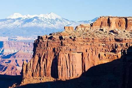 美国犹他州犹他州Canyonland国家公园侵蚀旅行构造山脉岩石地质学外观位置世界峡谷图片