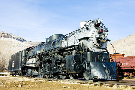 美国科罗拉多铁路博物馆的干机车蒸汽外观位置运输博物馆旅行铁路运输铁路世界图片