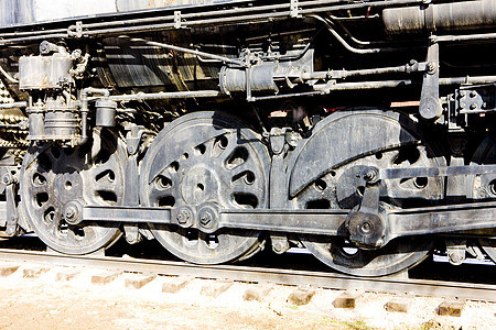 美国科罗拉多铁路博物馆蒸汽机车的详情铁路运输车轮安装铁路运输外观轮子博物馆图片