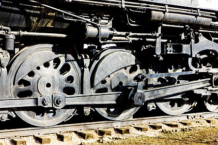 美国科罗拉多铁路博物馆蒸汽机车的详情铁路运输轮子博物馆运输安装铁路车轮外观图片