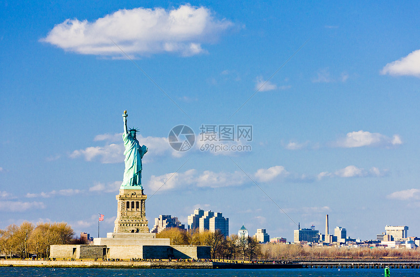 自由岛和自由女神像 美国纽约位置世界雕塑纪念碑雕像旅行外观地标自由图片