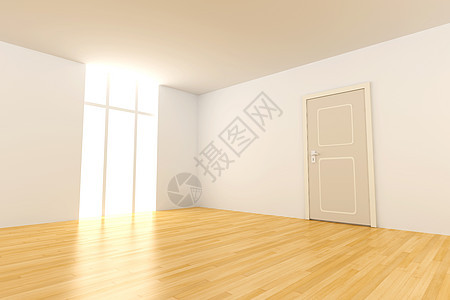 在空房间里的门房子财产公寓木地板大厦出口门把手门框地面窗户图片