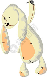 兔子兔插图野兔动物指甲灰色绘画粉色背景图片