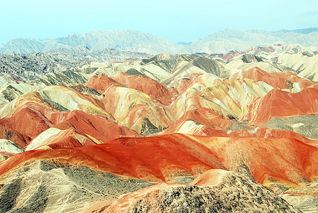 风蚀土形地质学地质爬坡旅行岩石地貌红色背景图片