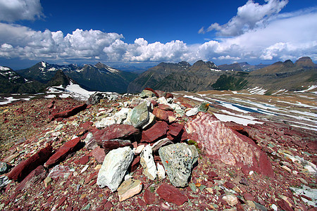 Sperry冰川风雪     蒙大拿天气旅行国家悬崖顶峰冰山距骨公园生态岩石图片