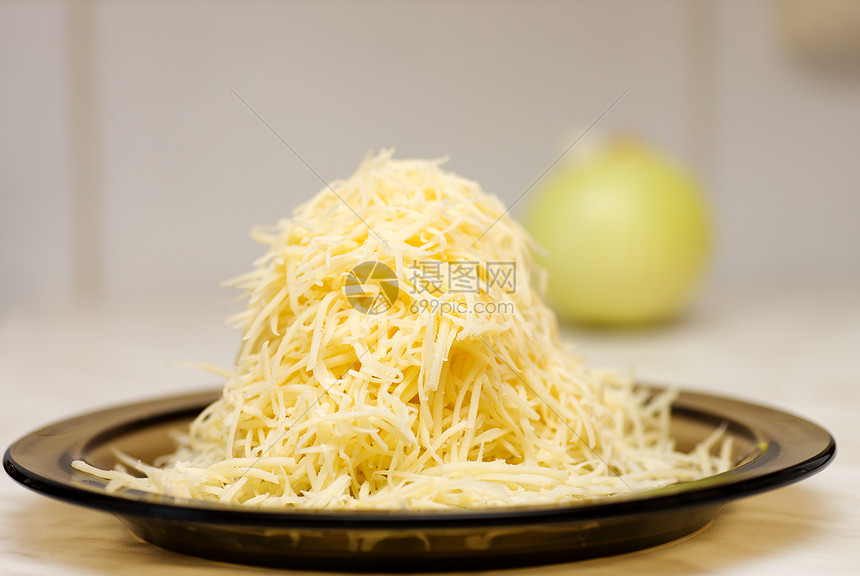 凝油奶酪奶制品黄色宏观厨房产品摄影美食盘子食物图片