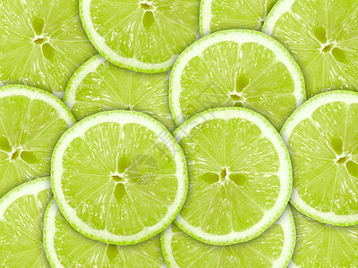绿色背景摘要 含有石灰片柑橘水果圆圈摄影食物活力工作室照片柠檬肉质宏观图片