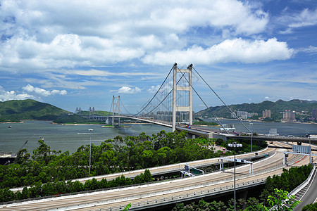 清马桥交通地标汽车城市海洋街道景观辉光速度曲线图片