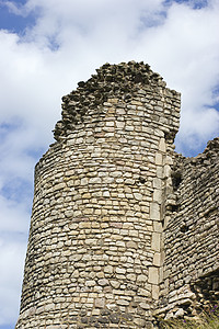 城堡破灭堡垒天空建筑学石灰石废墟蓝色图片