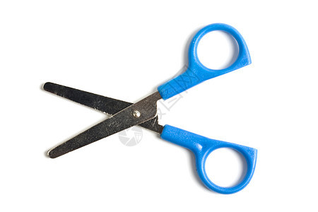 剪剪刀塑料裁缝白色金属剪子家庭工具头发工作蓝色图片