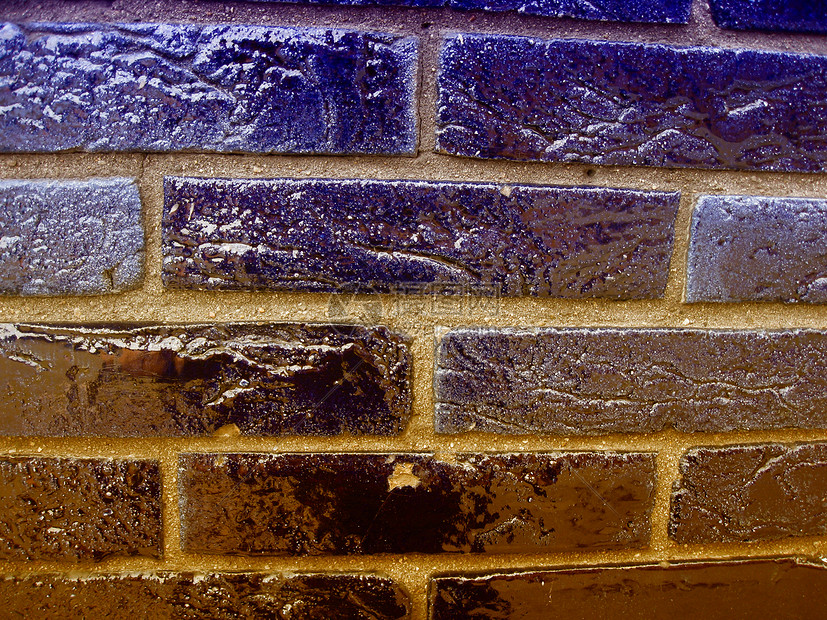 彩色大理石砖墙壁背景图片