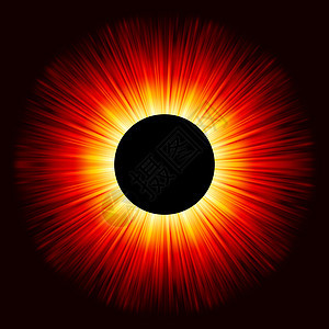 EPS 8 以坚固的黑色背景为依附日食图片