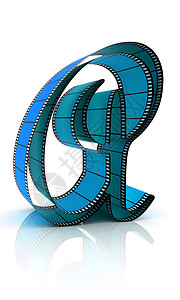 电影中的字母字母插图字体印刷写作尺寸艺术蓝色幻灯片项目磁带图片