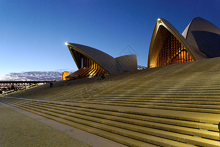 晚上好 靠近悉尼港 晚间接近悉尼港旅游地标城市旅行歌剧公园反射蓝色运输房子图片